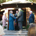 Mary and Robert exchanging vows