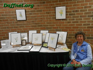Rebecca Brown with Her Daffodil Drawings