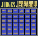 Start screen of Judges Jeopardy